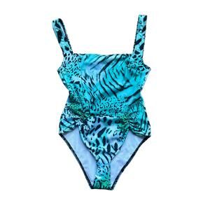 Mobwife cheetah print sexy fun summer printed one piece bathing suit